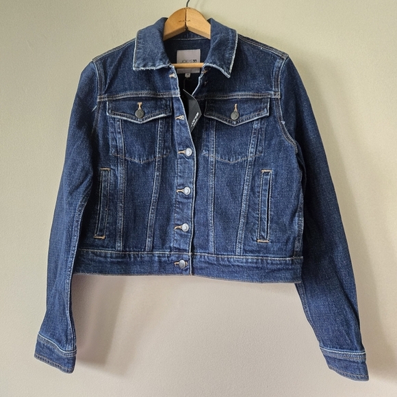 Joe’s Jeans The Cropped Denim Jacket Size Large Dalia Jean NEW - Picture 2 of 5